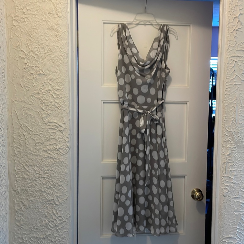 Cocktail dress cowl in front and back